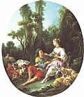 Francois Boucher Canvas Paintings - Are They Thinking About the Grap